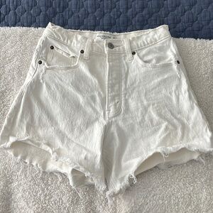 A&F White Denim Shorts